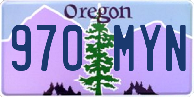 OR license plate 970MYN