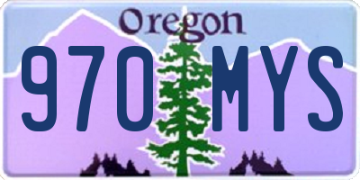 OR license plate 970MYS