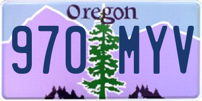 OR license plate 970MYV