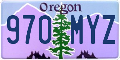 OR license plate 970MYZ