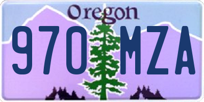 OR license plate 970MZA