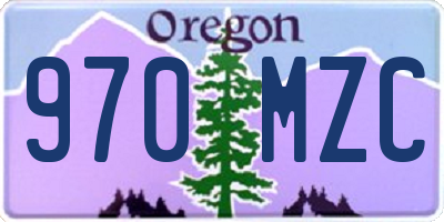 OR license plate 970MZC
