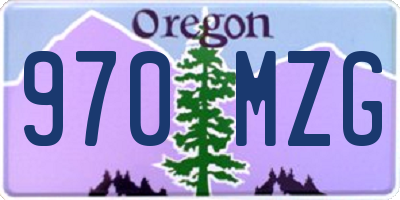 OR license plate 970MZG