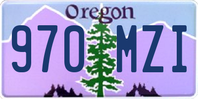 OR license plate 970MZI