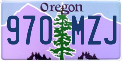 OR license plate 970MZJ