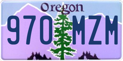 OR license plate 970MZM