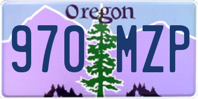 OR license plate 970MZP