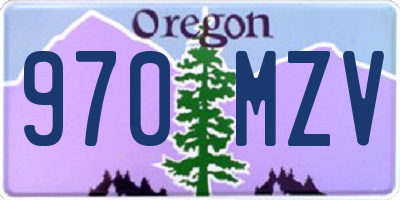 OR license plate 970MZV