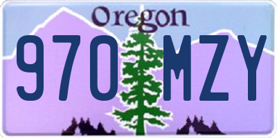 OR license plate 970MZY