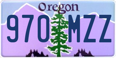 OR license plate 970MZZ