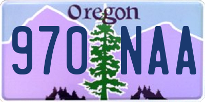 OR license plate 970NAA