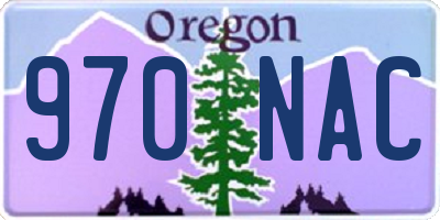 OR license plate 970NAC
