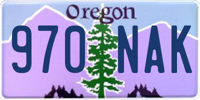 OR license plate 970NAK