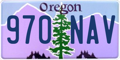 OR license plate 970NAV