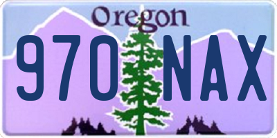 OR license plate 970NAX