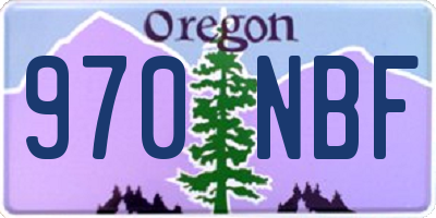 OR license plate 970NBF