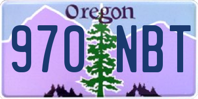 OR license plate 970NBT