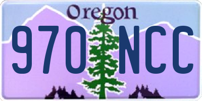 OR license plate 970NCC