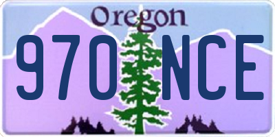 OR license plate 970NCE