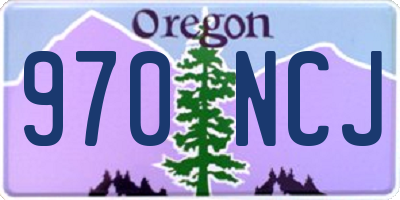 OR license plate 970NCJ