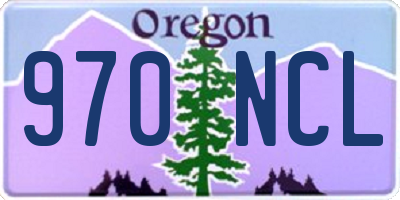 OR license plate 970NCL