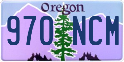 OR license plate 970NCM