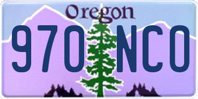 OR license plate 970NCO