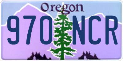 OR license plate 970NCR