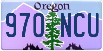 OR license plate 970NCU