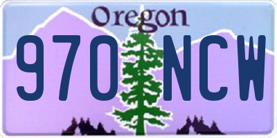 OR license plate 970NCW