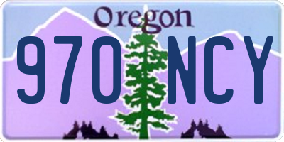 OR license plate 970NCY