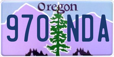 OR license plate 970NDA