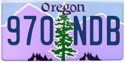 OR license plate 970NDB