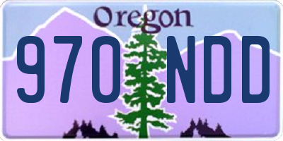 OR license plate 970NDD