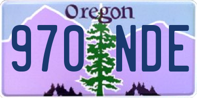 OR license plate 970NDE