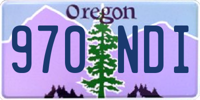 OR license plate 970NDI