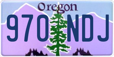 OR license plate 970NDJ