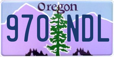 OR license plate 970NDL