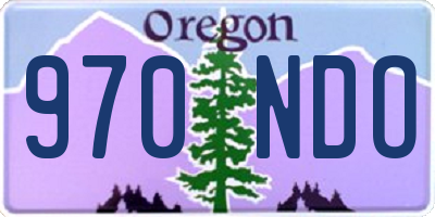 OR license plate 970NDO