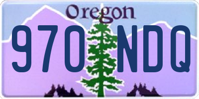OR license plate 970NDQ