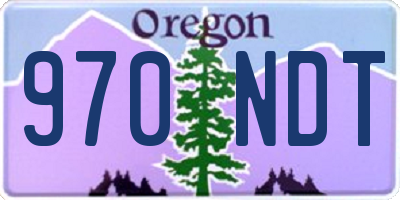OR license plate 970NDT