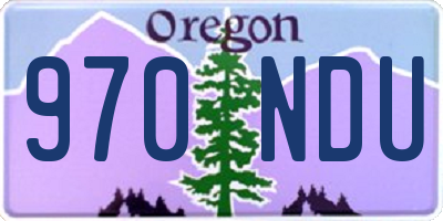 OR license plate 970NDU