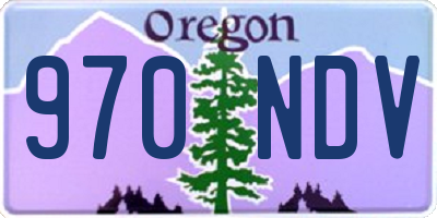 OR license plate 970NDV