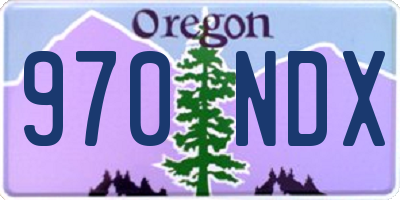 OR license plate 970NDX