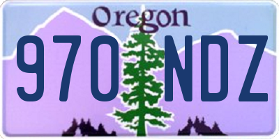 OR license plate 970NDZ