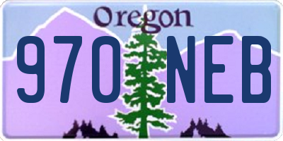 OR license plate 970NEB