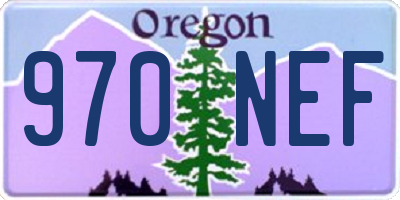 OR license plate 970NEF