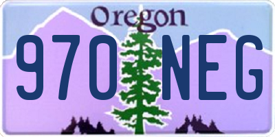 OR license plate 970NEG