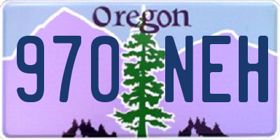 OR license plate 970NEH