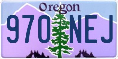 OR license plate 970NEJ